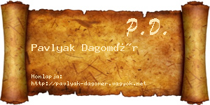 Pavlyak Dagomér névjegykártya